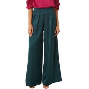 Misa Green Wide Leg Satin Pants
